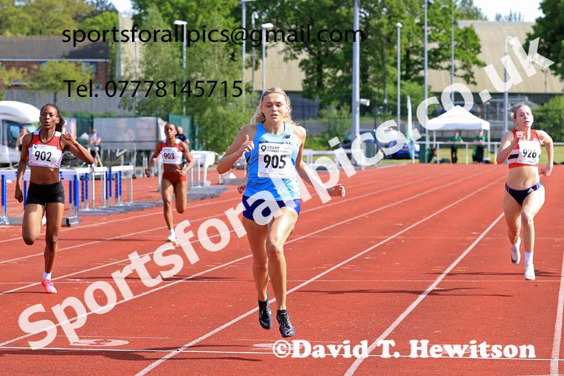 Womens Seniors 200 metres, 2024 North Eastern Track and Field Champs., Middlesbrough.  Photo: David T. Hewitson/Sports for All Pics